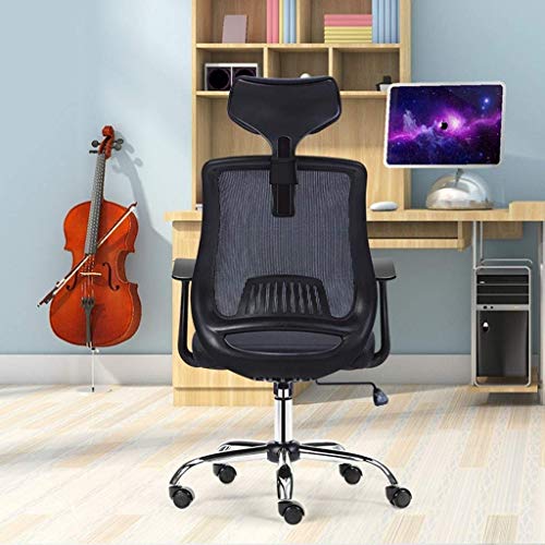n/a Ergonomic Office Chair with Adjustable Headrest, Armrest and Lumbar Support - High Back Mesh Office Chair with Thick Seat Cushion - Reclining