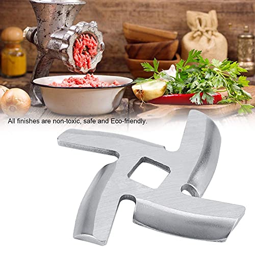 Chef Meat Grinder Blade Spare Part Stainless Steel Kitchen Food Meat Chopper Crusher Mincer Cutter Replacement for Electric or Manual(Pack of 2)(