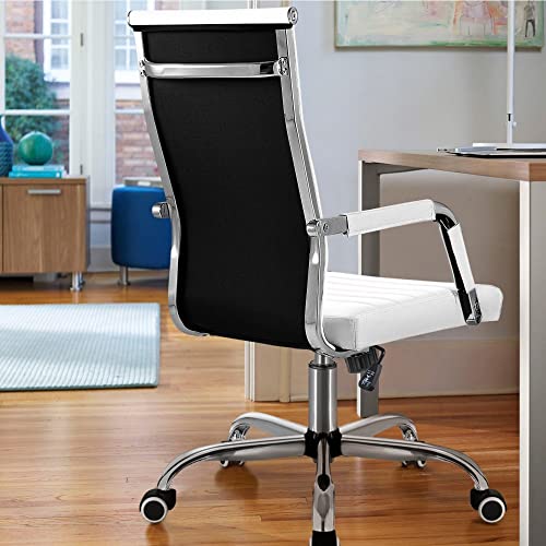MIAOHY Faux Leather Lift Swivel Office Conference Gaming Desk Chair Executive Conference Task Chair with Arms (Color : D, Size : Light Grey)