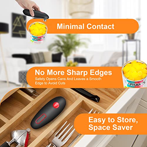 Can Opener,Electric Can Opener,Safe and Smooth Cutting Without Sharp Edges,Electric tin Opener Hand Free Tin Opener for Almost Size Can Kitchen G