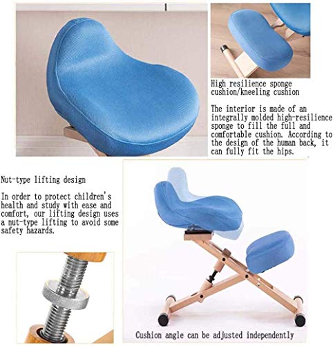 Stylish Simplicity Chair Ergonomic Adjustable Posture Stoolkneepad Kneeling Modern Beech Office Furniture Computer Suitable for Writing Games Com