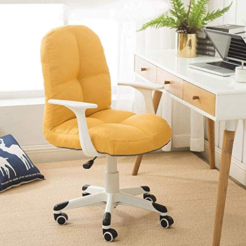 LZQDM Office chair-Home Chair Comfortable High Rebound Sponge PadErgonomic Backrest Fixed Armrest