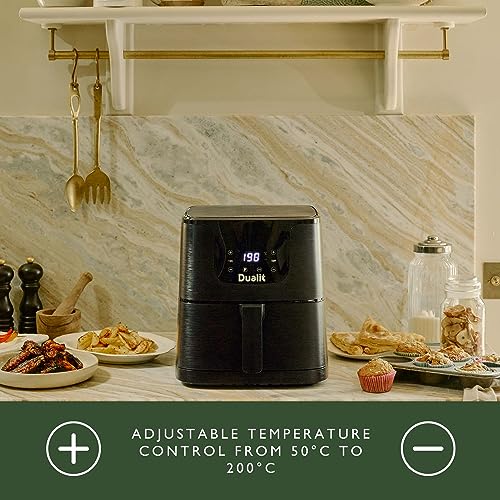 Dualit Air Fryer - 5.5L Capacity - Serves 4-7 Preset Cooking Programs - Healthy Eating Made Easy - Adjustable Temperature and Time Control - Non-