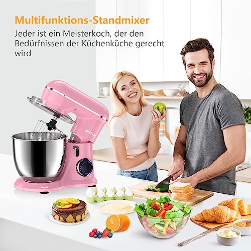 AILESSOM 3-IN-1 Electric Stand Mixer, 660W 10-Speed With Pulse Button, Attachments include 6.5QT Bowl, Dough Hook, Beater, Whisk for Most Home Co