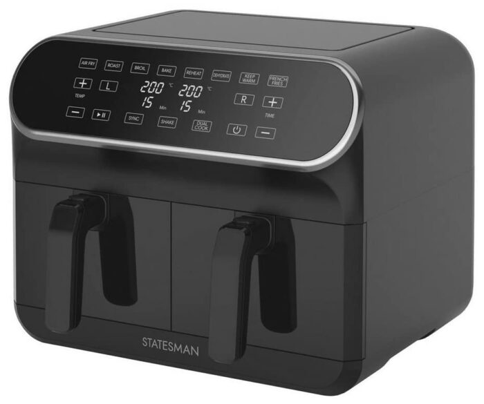 Statesman SKAF08017BK Digital Dual Zone Air Fryer Black
