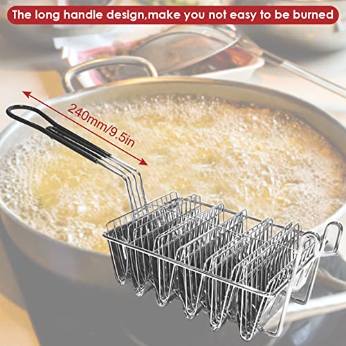 Felenny Frying Basket, Taco Basket Holds 6 Shells Deep Fryer Taco Holder Basket Taco Fry Basket with Grip Handle Kitchen Cooking Tool