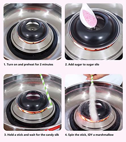 DiiDa Candy Floss Machine Easy Clean Cotton Candy Machine Maker 420W for Birthday Parties, Children's Day and Christmas Day