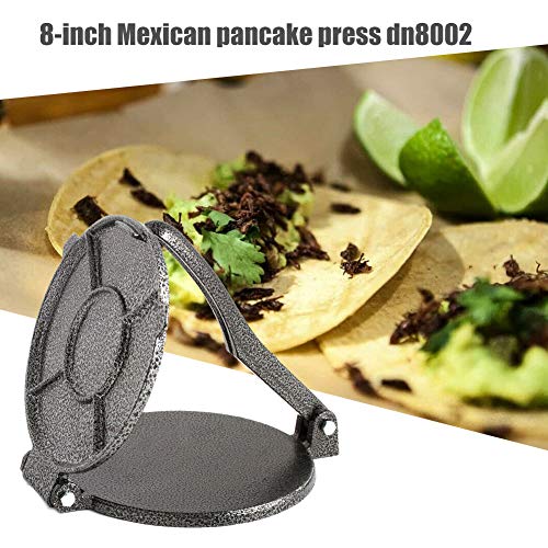 DSFSAEG Tortilla Press,8 Inches Tortilla Maker Flour Tortilla Press Aluminium Tortilla Dough Dumpling Press for Home Kitchen(1pc)