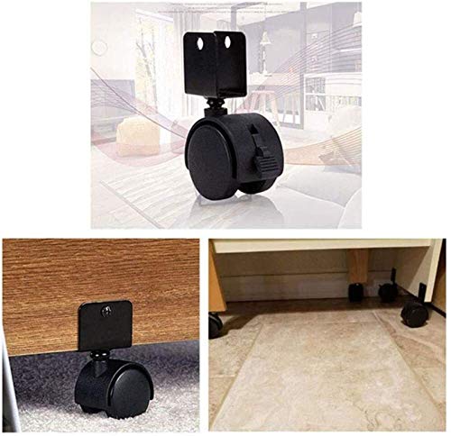 GTYT 5pcs U-Shaped Swivel Castor Wheel, 2in Furniture Casters With Brakes,Replacement Shoe Rack/Castor Wheels,Protect Your Floor, Nylon