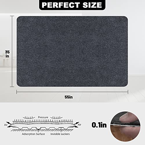 Office Chair Mat for Hardwood Floor, 55"x35" Computer Gaming Rolling Chair Mat Low-Pile Floor Protectors, Anti-Slip Computer Chair Mats for Home