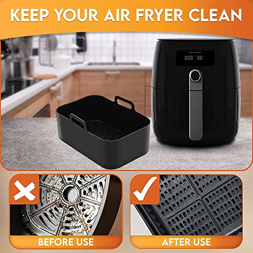 Ninja Silicone Liner 6 PC set & Cookbook 2023 EXTRA DURABLE Version By SIMPLYFRY Silicone Liner, Mitts, Brush & eBook