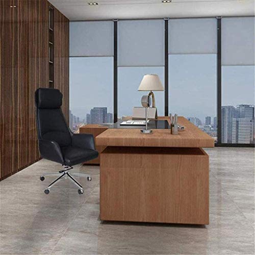 HJW Ergonomic Office Chair Leather Home Computer Chair Office Chair Modern Minimalist Lifting Rotation Armchair,124X74X74Cm