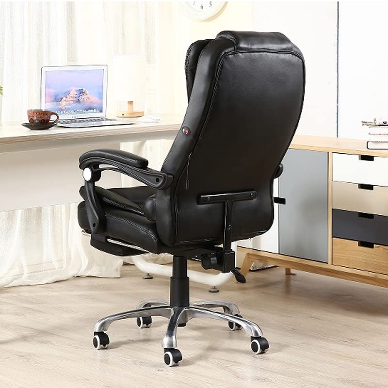 LEIGE Gaming Chair Massage Synthetic Leather Office Chair Home Reclining Computer Boss Chair Swivel Lifting