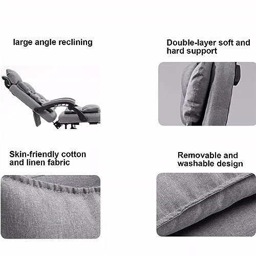 JHKZUDG Executive Office Chair, Home Office Desk Chair,Ergonomic Office Chair, Adjustable Back Rest 360° Swivel Gaming Chair,with Footrest And He