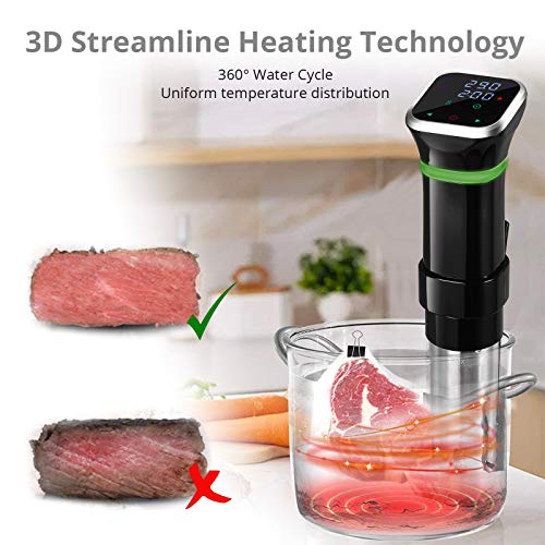 Sous Vide TANiCE Precision Cooker Immersion Circulator 1100W Water Sous Vide Device with Accurate Temperature and Time Control Sous Vide Cookbook