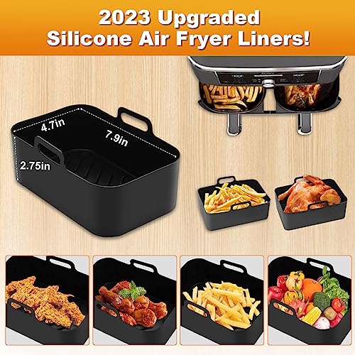 Air Fryer Accessories, 14 PCS Ninja Air Fryer Accessories Set for Ninjas AF300UK AF400UK - Ninja Air Fryer Silicone Liner, Air Fryer Rack, Oil Br