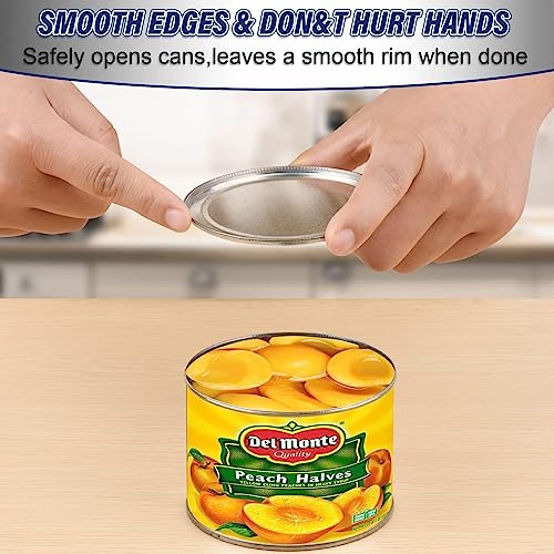 JEEWHEET Electric Can Opener, Type-C Rechargeable Tin Opener, with Replaceable Blade, One Touch Automatic Jar Opener,Safe Smooth, No Sharp Edges,