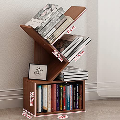 NXYJD Bookshelf, Floor Standing Tree Bookcase in Living Room/Home/Office, Bookshelves Storage Rack for CDs/Movies/Books