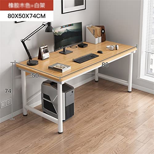 LEIGE Computer Desk Desktop Home Bedroom Workbench Rental House Desk Student Desk Without Chair (Color : D, Size : 80cm)