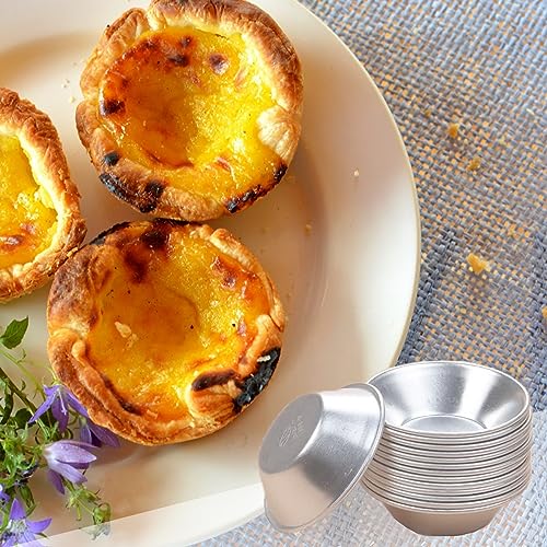 Aluminum Egg Tart Mould, 14PCS Mini Yorkshire Pudding Tin for Air Fryer, Air Fryer Ramekins, Air Fryer Yorkshire Pudding Tin, Metal Ramekins for