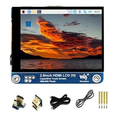 XYGStudy 2.8inch HDMI IPS Capacitive LCD Display (H) Resolution 480×640 Adjustable Brightness Fully Laminated Screen Monitor Supports Raspberry P