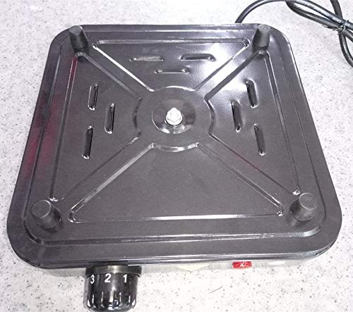 KitaBulb Coal Burner Electric Charcoal Starter Coconut Shells Lighter - 1000W Black for Water Pipe, Hookah, Shisha, BBQ - 3 PIN GB Plug