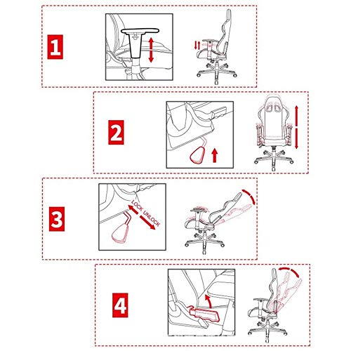 PY Video Game Chairs Gaming Chair Comfortable Home Lying Computer Gaming Office Chair Comfortable Travel Chair Office Chair (Color : Black