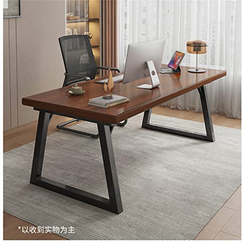 SDFGH Solid Wood Computer Desk Desktop Office Desk Home Writing Desk Lamp Double (Color : D, Size : 100CM)