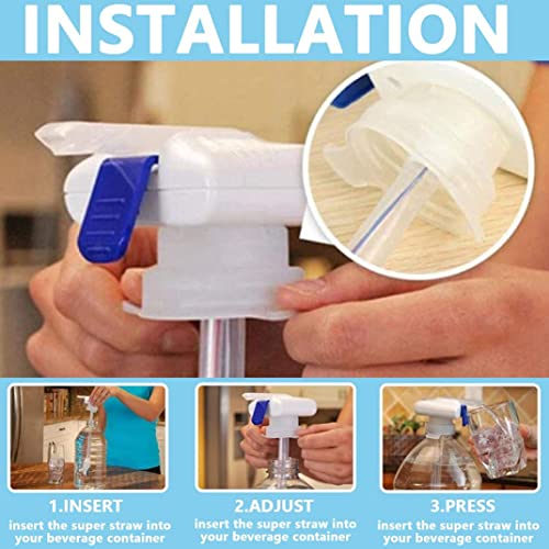 SMELEYOU Automatic Drink Dispenser 2 Pack Milk Dispenser for Fridge Gallon Electric Tap Milk Jug Pump Liquid Dispenser Kitchen Tools