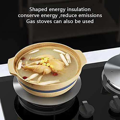 WANAONE Heat Diffuser Induction Plate, Induction Adapter Plate with Separable Handle, Stainless Steel Hob Heat Diffuser Ring Plate, Glass Cooktop