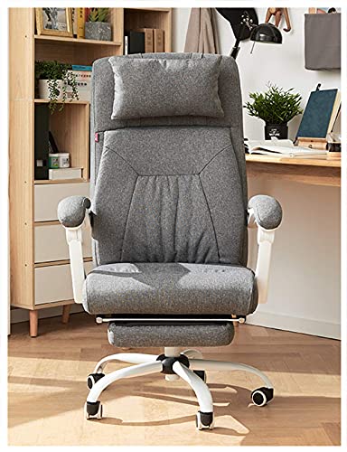 NMDCDH Home Office Chair with Stitched Twill Fabric Works Drafting Chair with Footrest, Gray