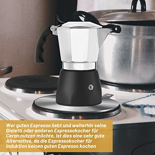 Induction Plate Adapter for Glass Cooktop Heat Diffuser for Electric Gas Glass Stove with Detachable Handle, 24CM