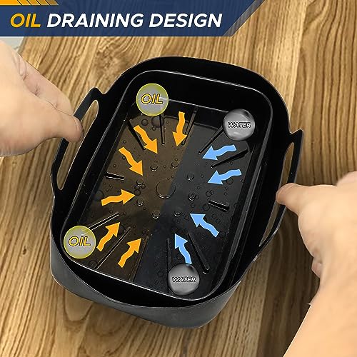 EcoNour Premium Silicone Air Fry Liners for Ninja AF400UK 9.5L & Tower T17088-21 x 16 x 4.5 cm Ninja Air Fryer Liners - Made Specifically for the