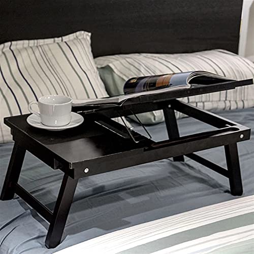 LZQDM Wooden Laptop Table Home Computer Desk Students Dormitory Beds Folding Laptop Tables Computer Table Office Desk