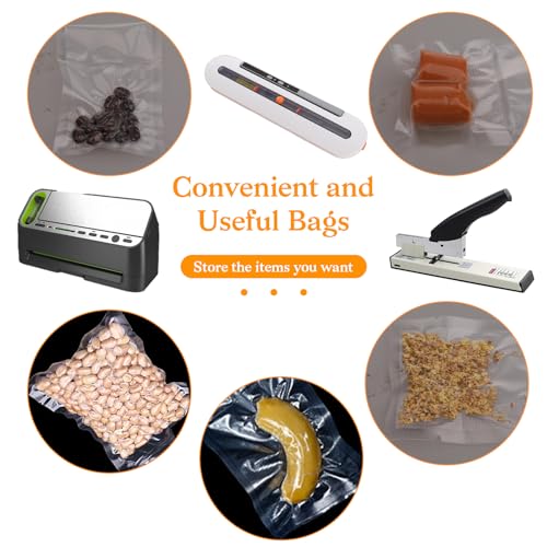 7x10cm 100Pcs Thick Small Vacuum Sealer Bags for Food Storage, Heat Seal Bags Small Precut Storage Bag, Plastic Heat Seal Bags, Grocery Sealable