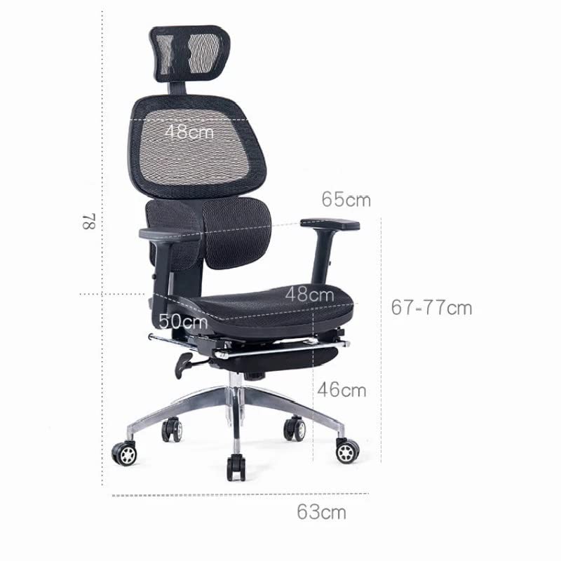 LEIGE Computer Chair Household Ergonomic Office Chair Reclining Lifting Swivel Mesh Staff Chair Chaise
