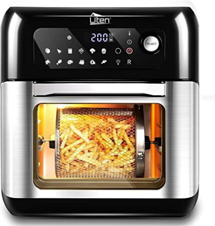 Air Fryer Oven, Uten 10L Digital Air Fryers Oven, Smart Tabletop Oven with 12 Preset Menus, LED Touch Screen Temperature and Control for Baking w