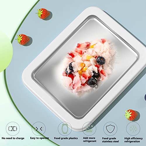 Ice Cream Roll Maker with 2 Scrapers, Iceten Instant DIY Ice Cream Roller Pan,Make Easy Ice Cream Rolls for Homemade Rolled Cream Frozen Yogurt G