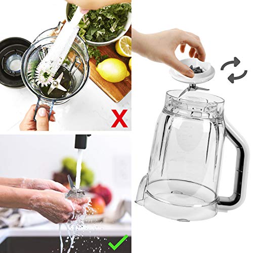 Duronic Electric Blender BL5 | 1.8 Litre BPA-Free Jug | 500W Motor | Stainless-Steel Ninja Sharp Blades | Pulse Mode | Blends to Make Smoothies,