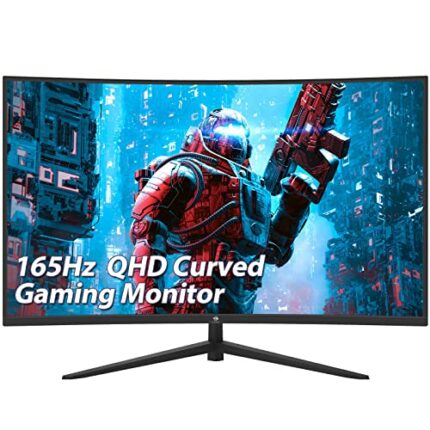 Z-Edge 32-inch Curved Gaming Monitor 16:9 QHD 2560x1440 165/144Hz 1ms Frameless LED Gaming Monitor, AMD Freesync Premium Display Port HDMI Built-