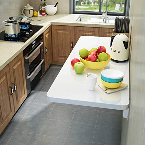 MYYINGELE Folding Wall-Mounted Drop-Leaf Table, Simple Floating Laptop Desk Dining Table Foldable Hanging Computer Table Small Wooden Desk for Of