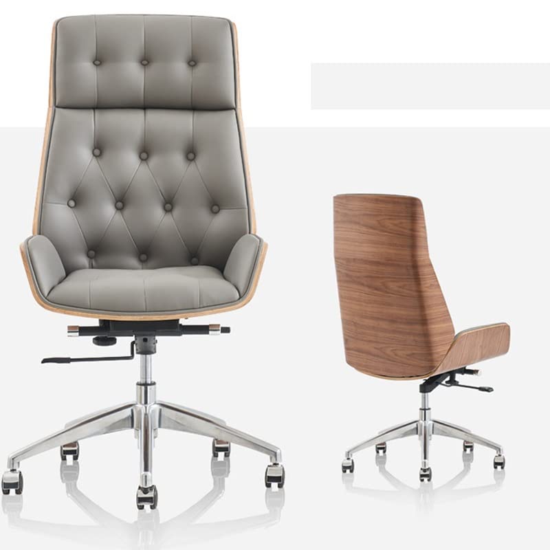 NXYJD Executive Massage Ergonomic Swivel High Back Thick Cushion PU Leather Office Chair