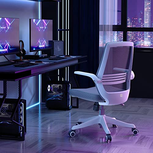 LXXSH Ergonomic Office Chair Mid-Back Home Desk Chair with Lumbar Support Small Mesh Computer Chair