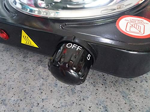 KitaBulb Coal Burner Electric Charcoal Starter Coconut Shells Lighter - 1000W Black for Water Pipe, Hookah, Shisha, BBQ - 3 PIN GB Plug