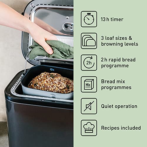 Panasonic YR2540 Fully Automatic Breadmaker, with yeast & nut dispensers, Manual Settings for Bread & Rising, Dual Temperature Sensors, 13 Hours