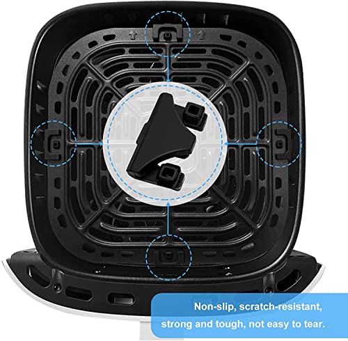 Air Fryer Rubber Bumpers for Instants Vortex COSORI Air Fryer Crisper Tray, 8PCS Premium Air Fryer Rubber Feet Replacement Parts, Rubber Tabs, Ru