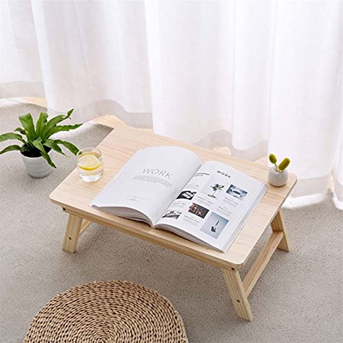 LZQDM Pine Wood Folding Laptop Desk Portable Lap Table For Study And Reading Home Lazy Bed Desk Home Furniture
