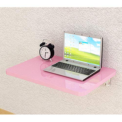 MYYINGELE Foldable Wall Mounted Laptop Table Fold Down Dining Table for Small Space Wood Home Office Computer Desk, Black, 80 * 40cm/31 * 16in
