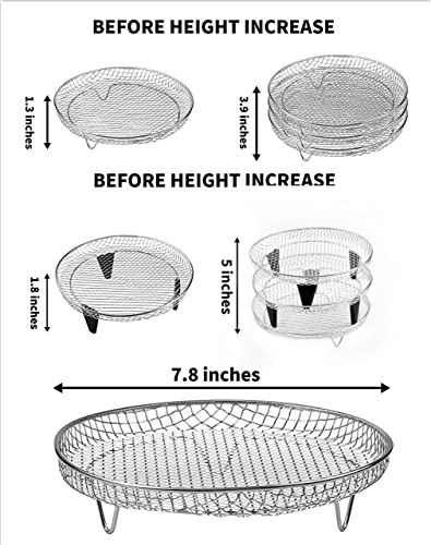 Air Fryer Rack for Ninja Air Fryer 3 Layer Stackable Dehydrator Racks Stainless Steel Air Fryer Basket Tray Air Fryer Accessories Compatible with