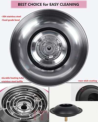 DiiDa Candy Floss Machine Easy Clean Cotton Candy Machine Maker 420W for Birthday Parties, Children's Day and Christmas Day